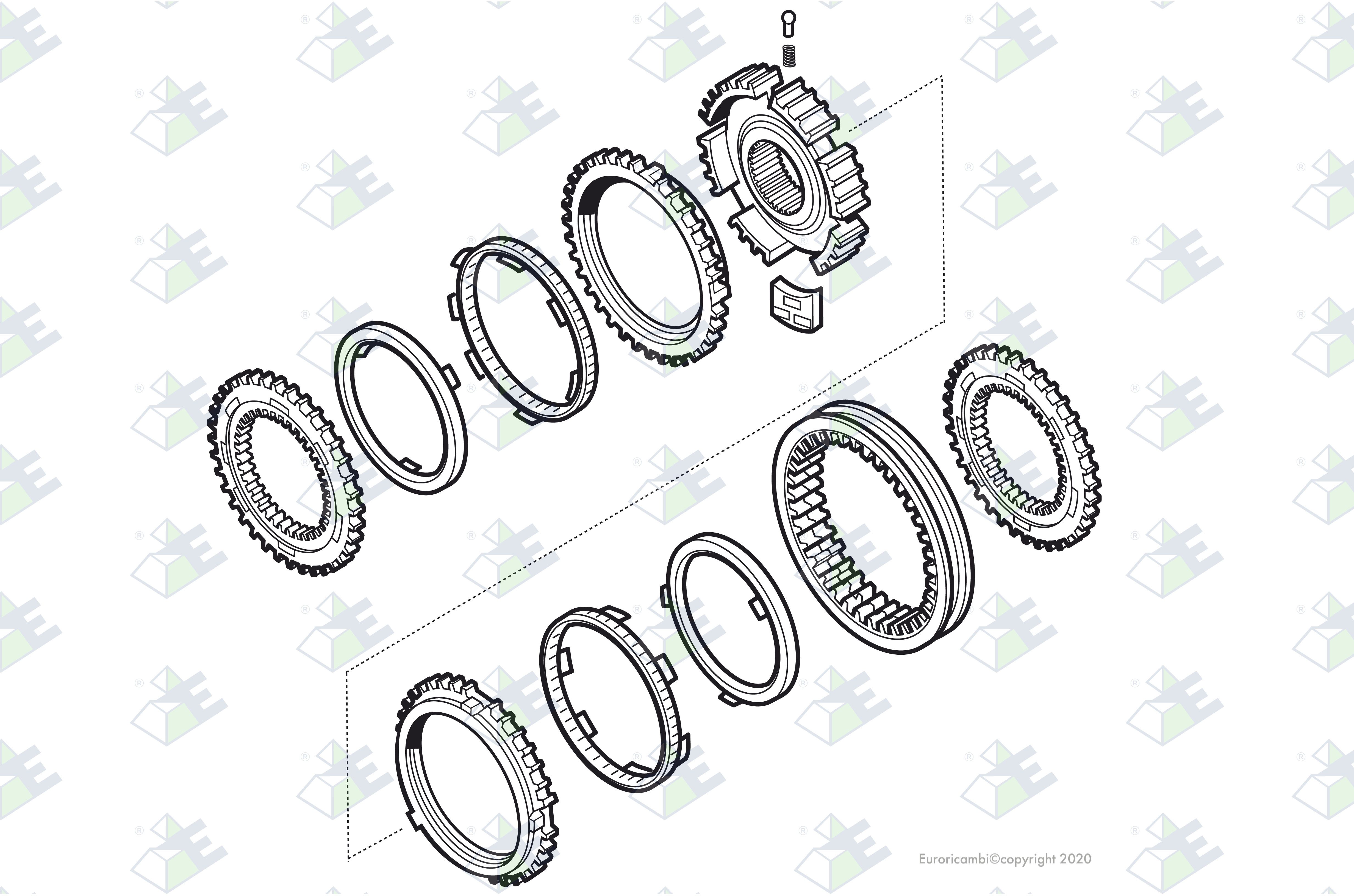 SYNCHRONISATIONSATZ 1./2. Passend zu ZF TRANSMISSIONS 1312298911