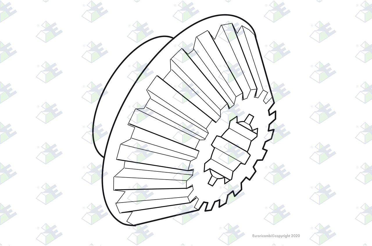 SIDE GEAR 20 T.-20 SPL. suitable to DAF 271074