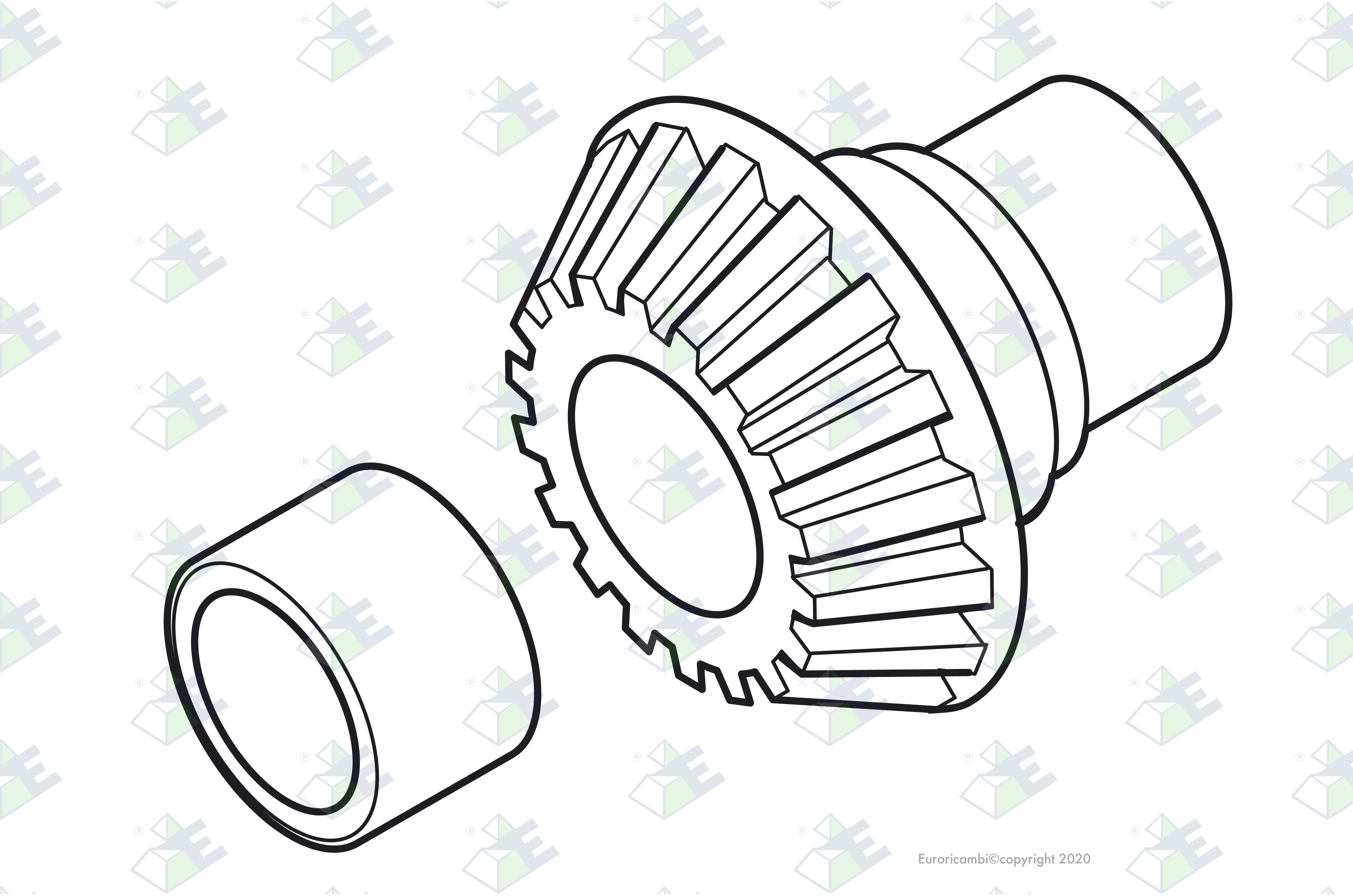 SIDE GEAR 18 T WITH BUSH suitable to DAF 262579