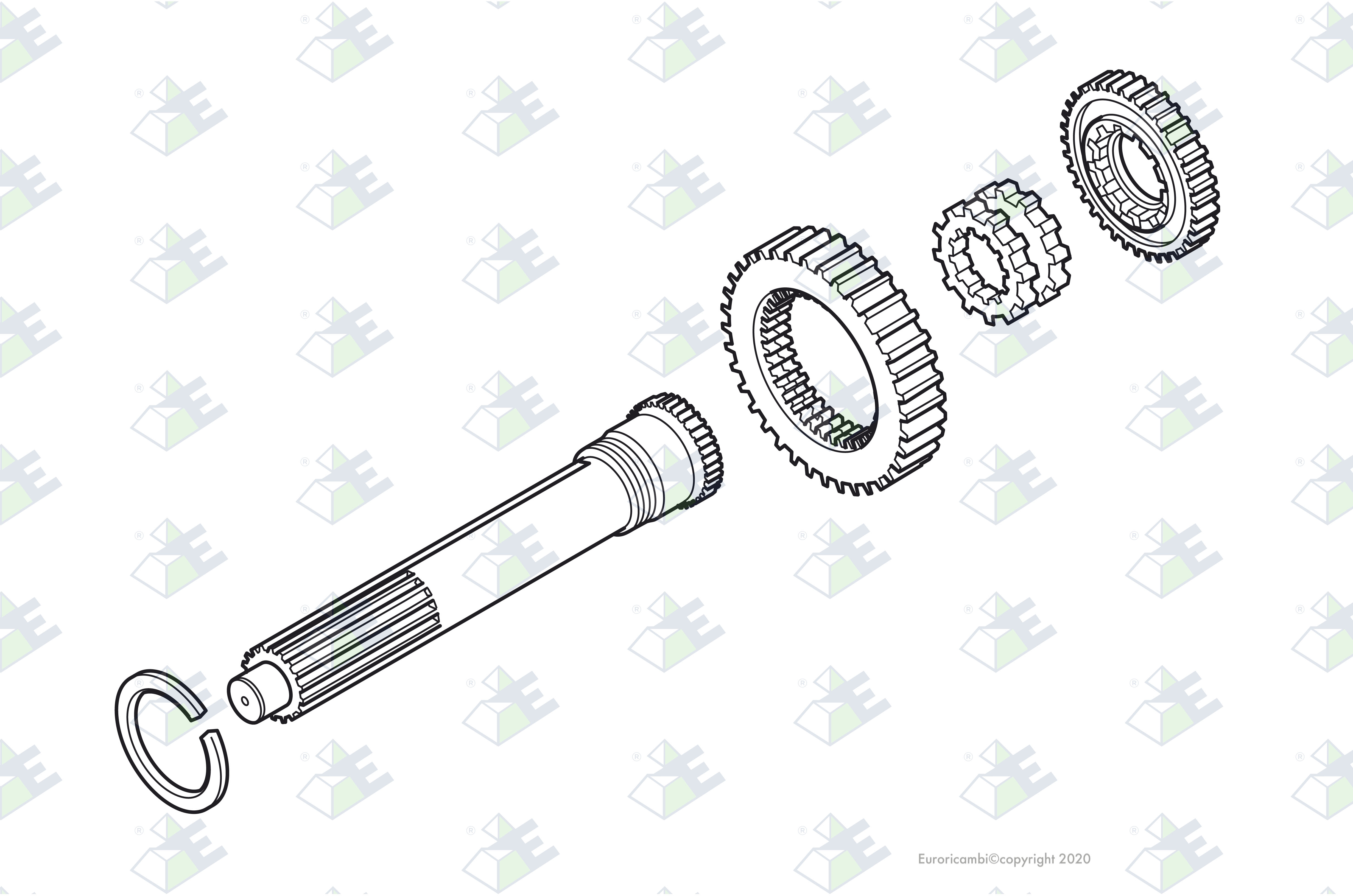 REPAIR KIT WITHOUT KEY suitable to EATON - FULLER K3416