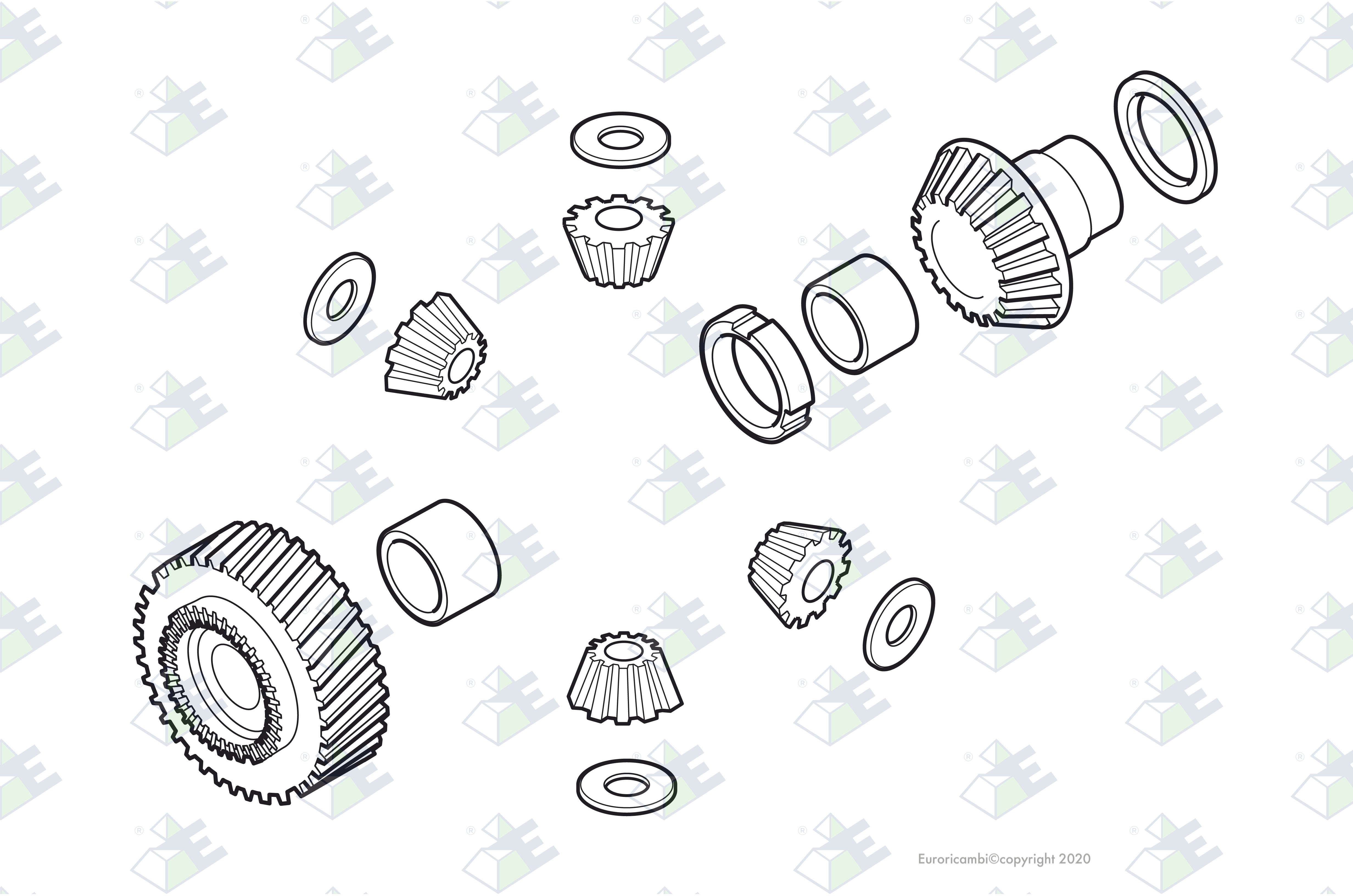 DIFFERENTIAL REPAIR KIT suitable to MAN 81351076003