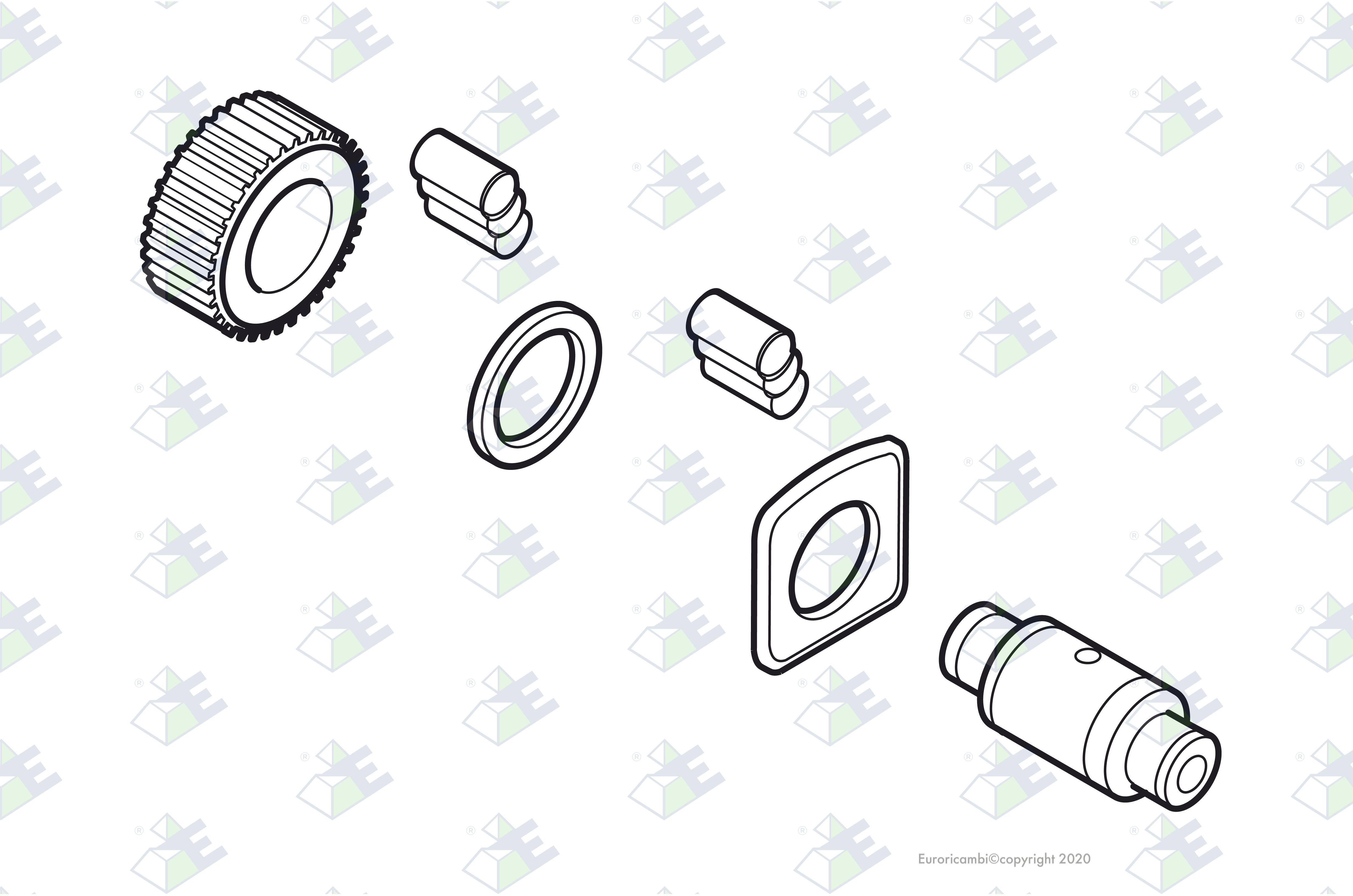 DIFF. REPAIR KIT 17 T. suitable to MAN 81351126001