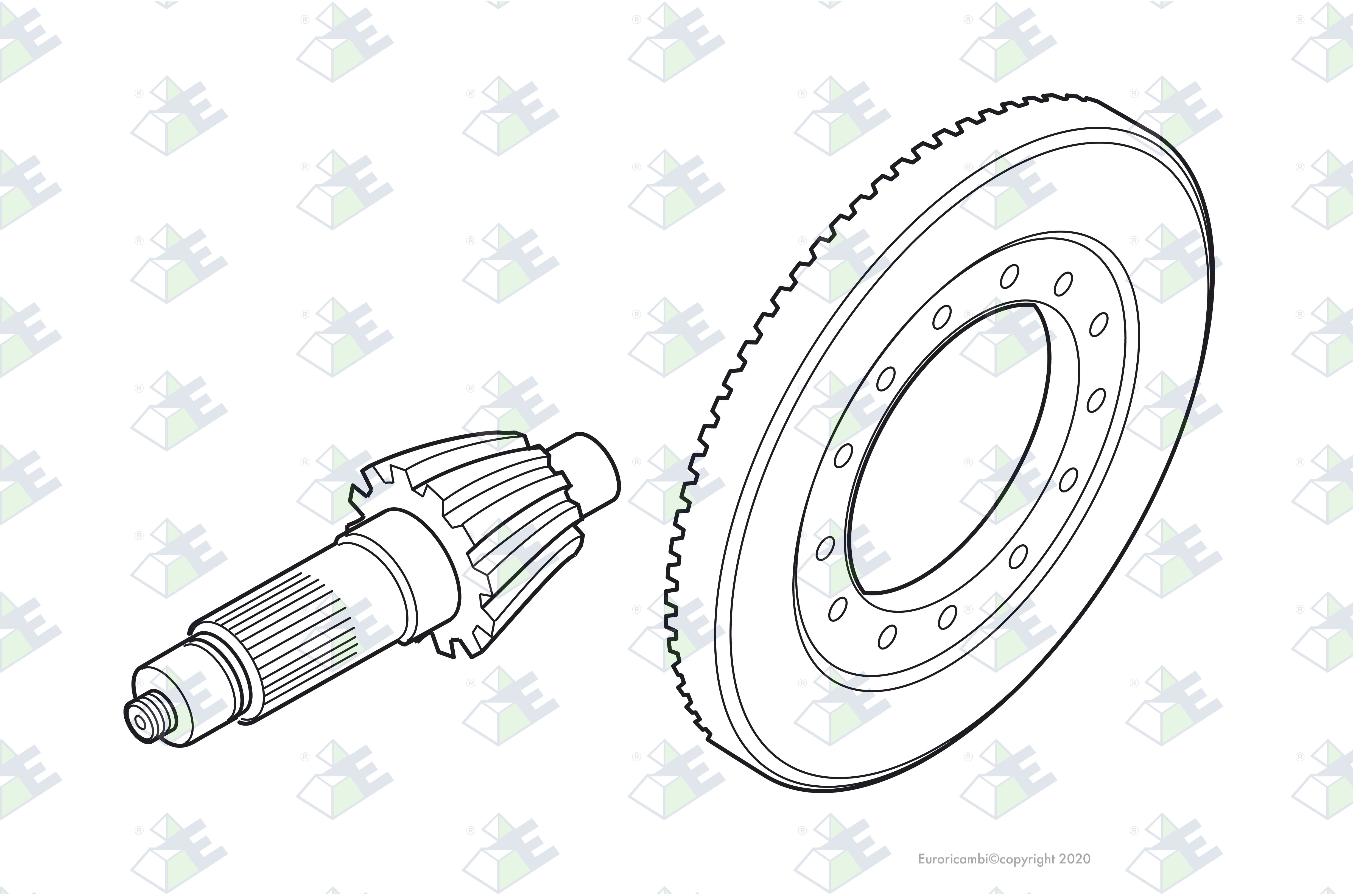 CROWN WHEEL/PINION 34:10 suitable to S C A N I A 1338764