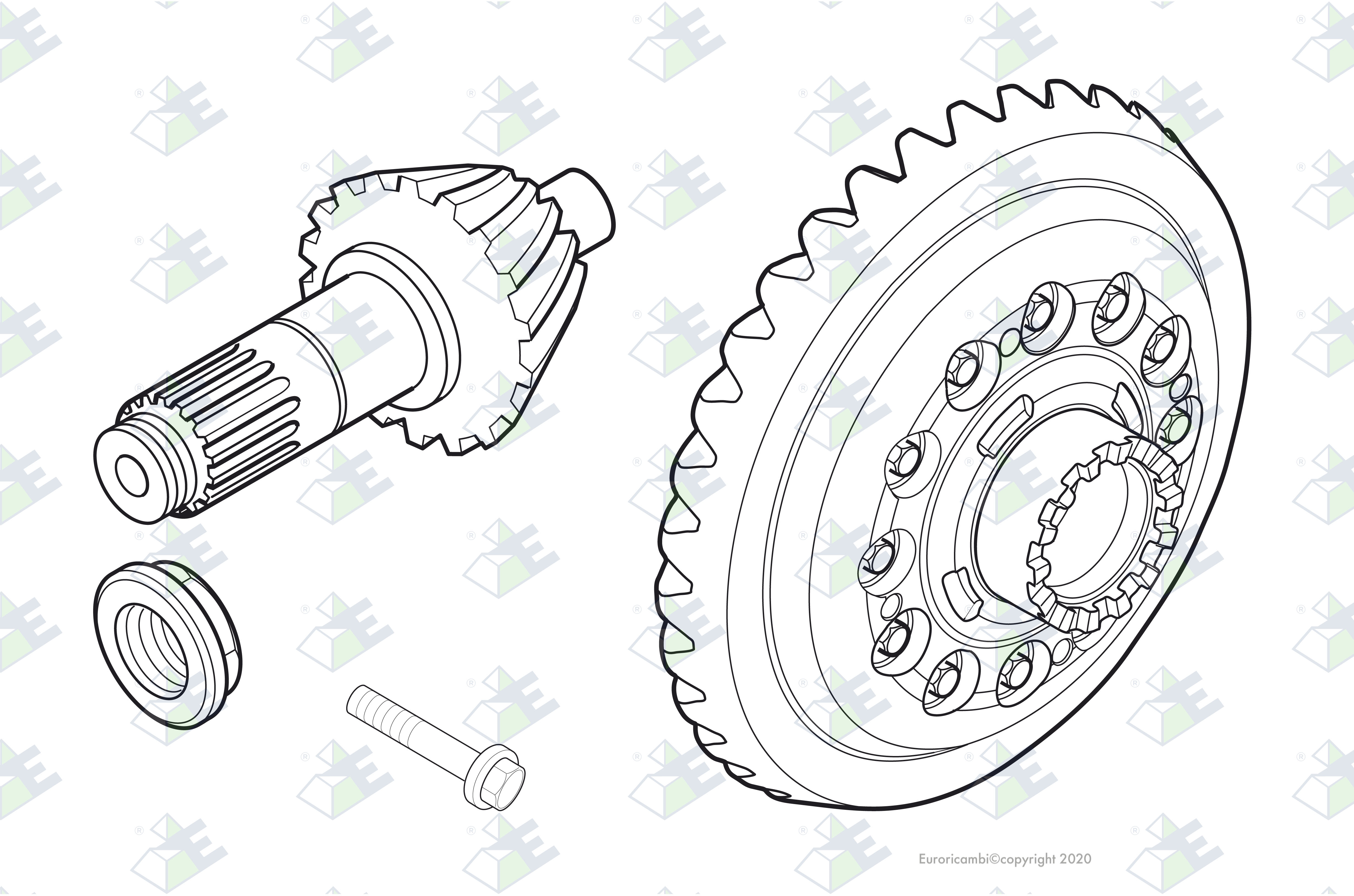 CROWN WHEEL/PINION 37:14 suitable to MERITOR 81171455