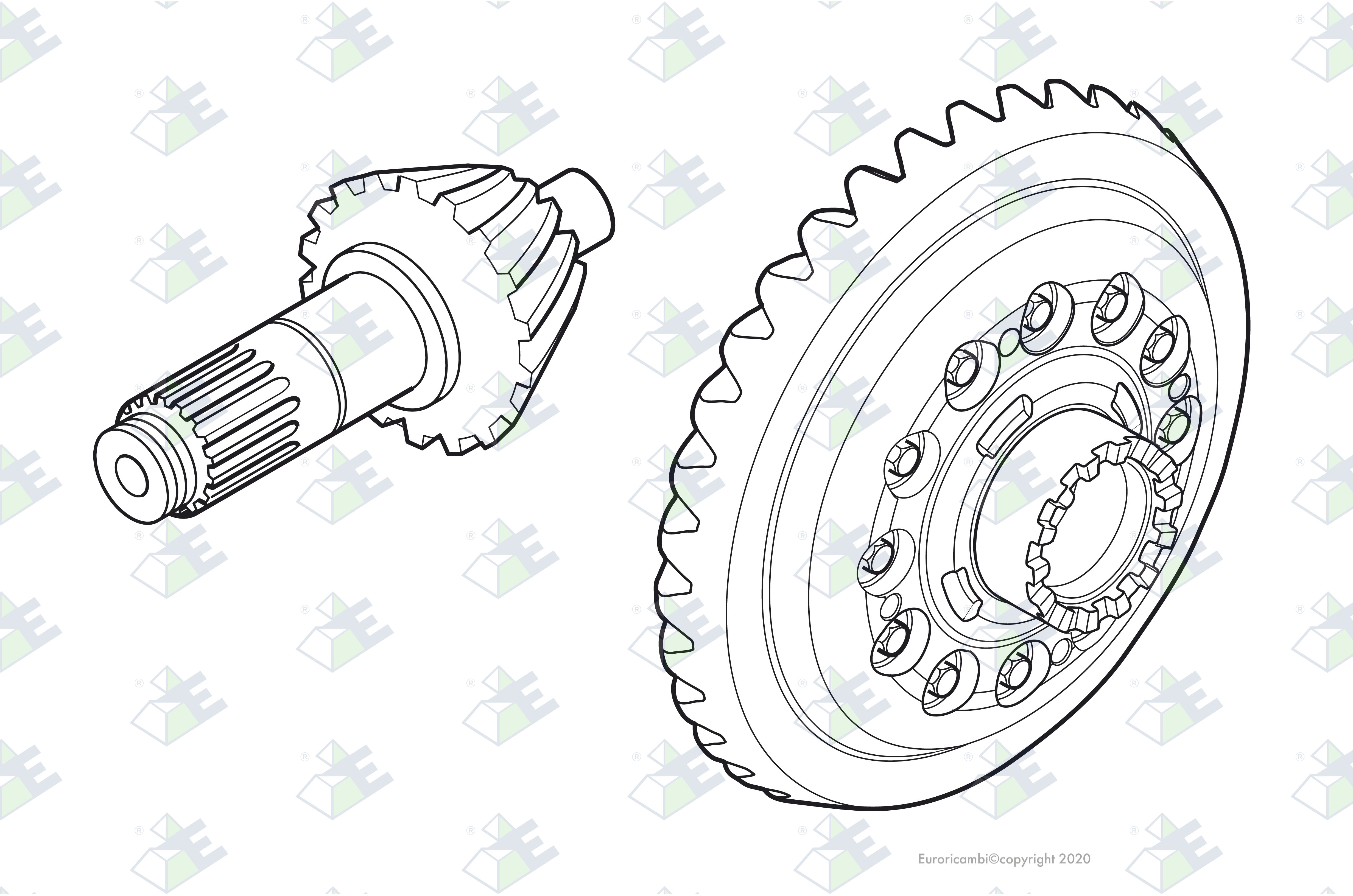 CROWN WHEEL/PINION 37:12 suitable to MERITOR 81171753